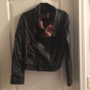Desigual leather-like bomber jacket